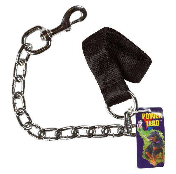PDQ Power Lead Silver Chain Lead Steel Dog Leash Small/Medium