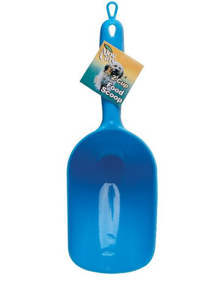 Aloe Care Blue Plain Plastic 16 oz Pet Food Scoop for Universal