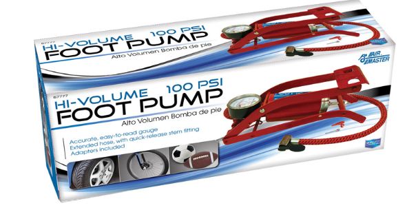 Custom Accessories 100 psi Foot Pump for Bicycle Tires