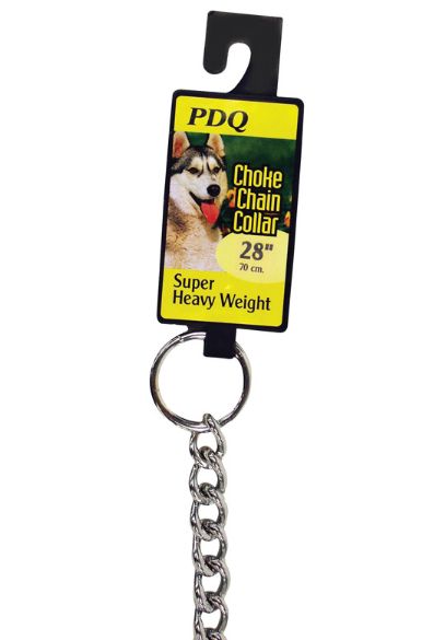 PDQ Silver Steel Dog Choke Chain Collar Large/X-Large