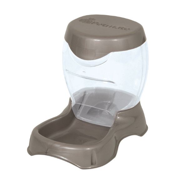 Petmate Pearl Tan Cafe PVC 3 lb Pet Gravity Feeder for All Pets Petmate Pearl Tan Cafe PVC 3 lb Pet Gravity Feeder for All Pets