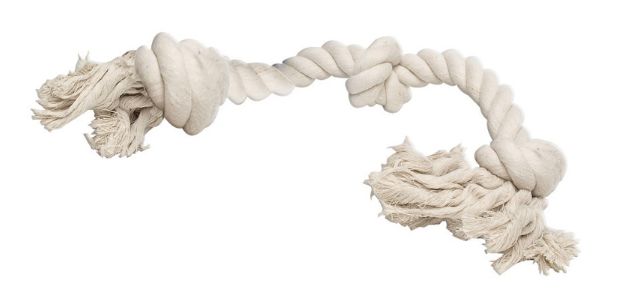 Boss Pet Digger's White Cotton Rope Bone Rope Dog Tug Toy Extra Large 1 pk