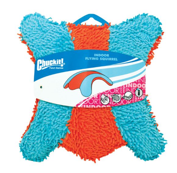 Chuckit! Blue/Orange Terrycloth Flying Squirrel Medium 1 pk