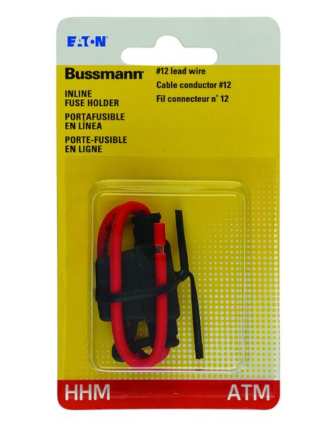 Bussmann 30 amps ATM Black In-Line Fuse Holder 1 pk