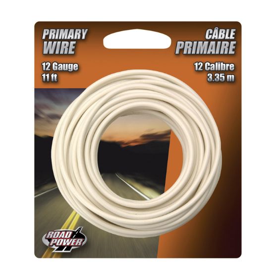Coleman Cable 11 ft. Stranded 12 Ga. Primary Wire White Coleman Cable 11 ft. Stranded 12 Ga. Primary Wire White