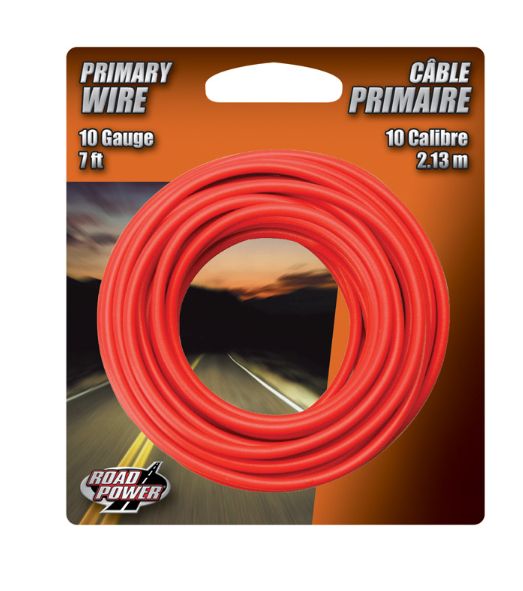 Coleman Cable 7 ft. Stranded 10 Ga. Primary Wire Red Coleman Cable 7 ft. Stranded 10 Ga. Primary Wire Red