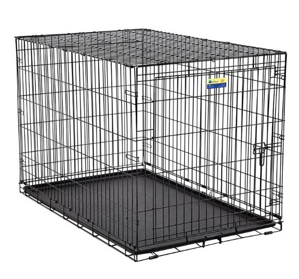 Pet Essentials Extra Large Steel Dog Crate Black 32.5 in. H X 30.25 in. W X 48.75 in. D