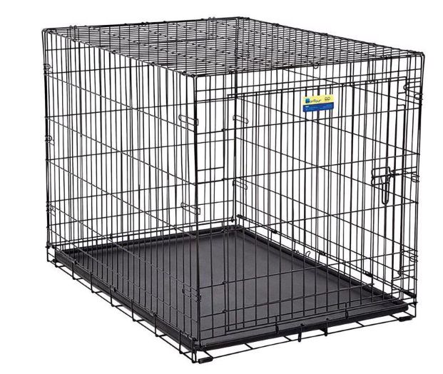 Pet Essentials Large Steel Dog Crate Black 30 in. H X 28 in. W X 42 in. D