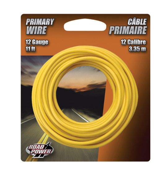 Coleman Cable 11 ft. 12 Ga. Primary Wire Yellow