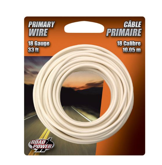 Coleman Cable 33 ft. 18 Ga. Primary Wire White