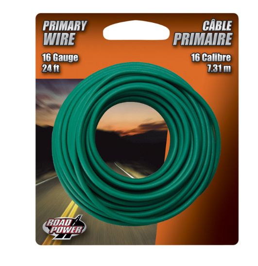 Coleman Cable 24 ft. 16 Ga. Primary Wire Green