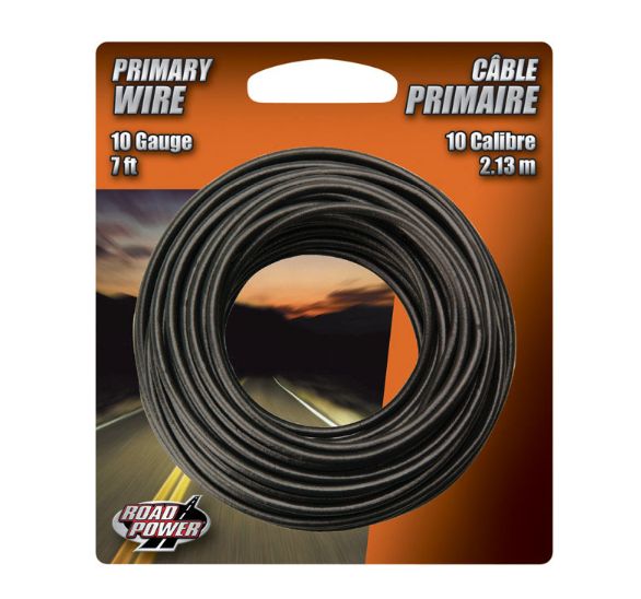 Coleman Cable 7 ft. Stranded 10 Ga. Primary Wire Black Coleman Cable 7 ft. Stranded 10 Ga. Primary Wire Black