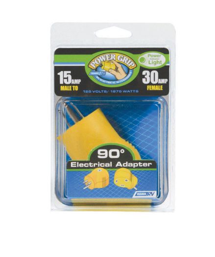 Camco Power Grip 15 amps RV Electrical Adapter 15-30 Amp 1 pk