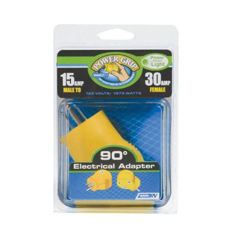 Camco Power Grip 15 amps RV Electrical Adapter 15-30 Amp 1 pk