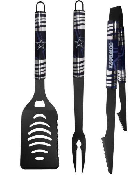 Siskiyou Sports NFL Stainless Steel Multicolored Grill Tool Set 3 pc
