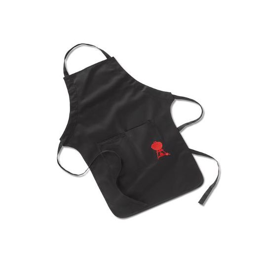 Weber 2 pocket Black Apron w/Red Kettle Cotton Apron