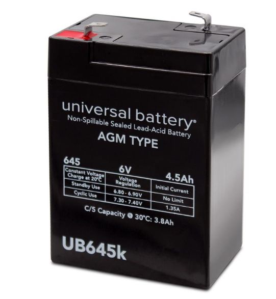 Universal Power Group UB645k 4.5 Ah 6 V Lead Acid Battery