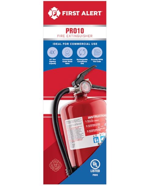 First Alert 10 lb. Fire Extinguisher for Commercial US Coast Guard Agency Approval