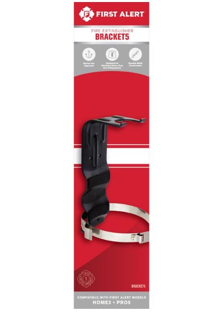 First Alert Black Steel Fire Extinguisher Bracket 3.5 in. L 5 lb