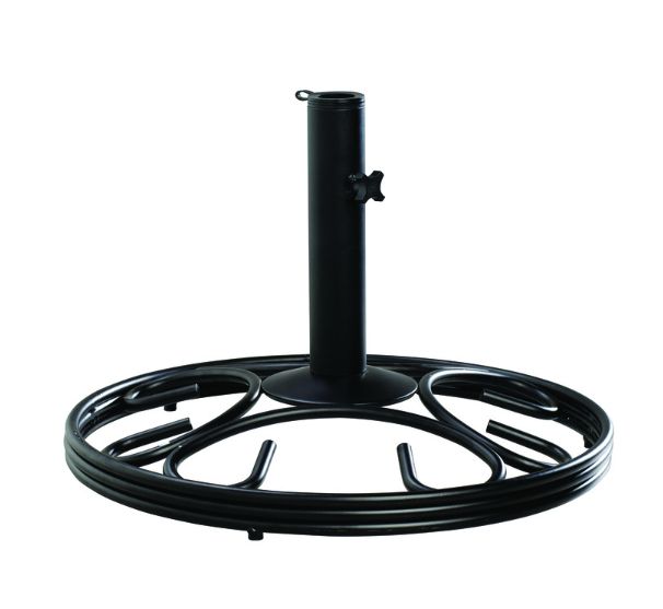 Living Accents Black Round Cast Iron Umbrella Base
