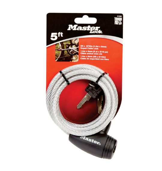 Master Lock 5/16 in. D X 60 in. L Vinyl Coated Steel Locking Cable