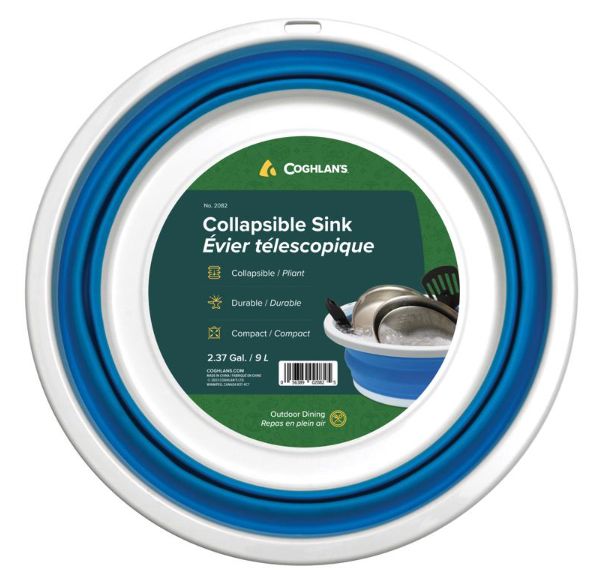 Coghlan's Blue/White Collapsible Sink 5.5 in. H X 14.76 in. W X 14.76 in. L 2.4 gal 1 pk