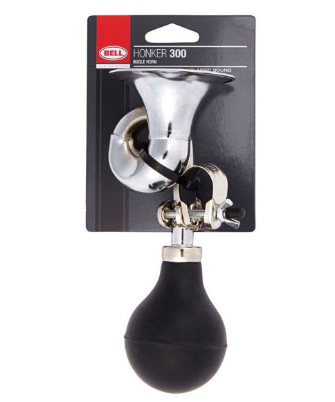 Bell Sports Honker 300 Steel Bugle Horn Silver/Black