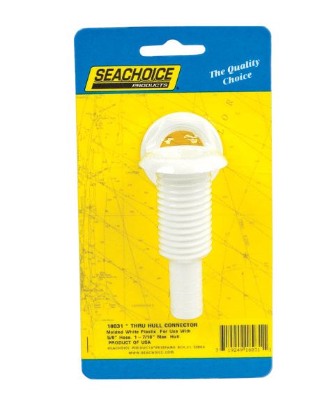 Seachoice Polished Plastic 5/8 in. W Thru Hull Connector 1 pk Seachoice Polished Plastic 5/8 in. W Thru Hull Connector 1 pk