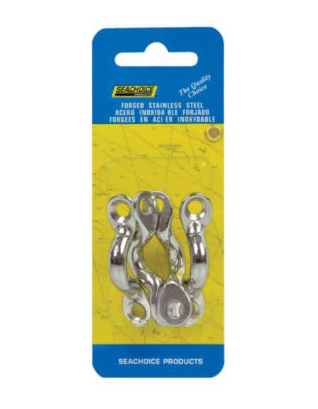 Seachoice Stainless Steel 1-7/8 in. L X 3/8 in. W Eye Straps 4 pk Seachoice Stainless Steel 1-7/8 in. L X 3/8 in. W Eye Straps 4 pk