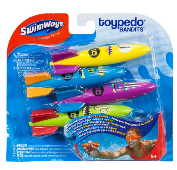Swimways Toypedo Assorted Plastic Rockets Pool Diving Toy