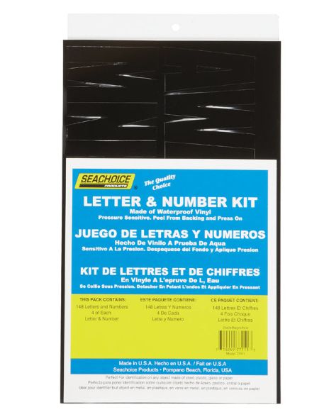 Seachoice Vinyl Letter And Number Kits 148 pk Seachoice Vinyl Letter And Number Kits 148 pk