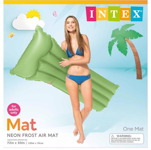 Intex Assorted Vinyl Inflatable Neon Frost Pool Float Intex Assorted Vinyl Inflatable Neon Frost Pool Float