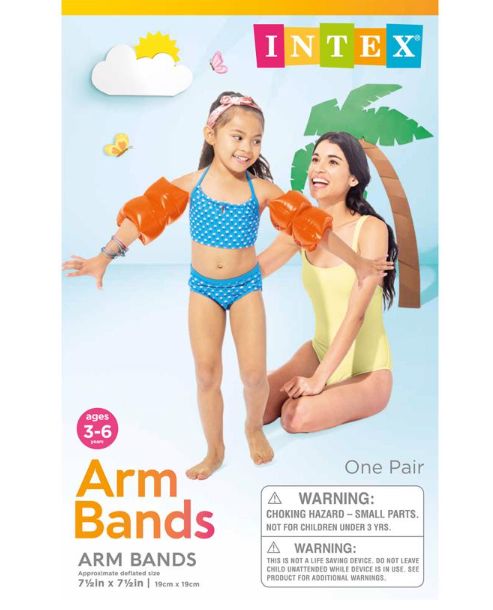 Intex Red Vinyl Inflatable Swimming Arm Bands