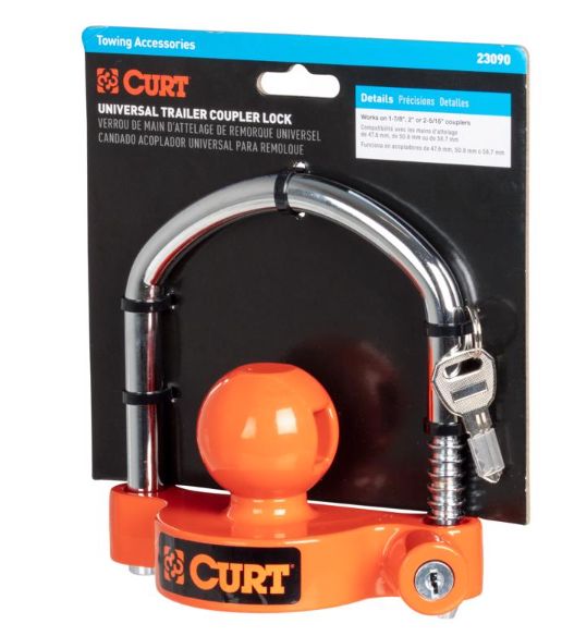CURT Universal Trailer Coupler Lock
