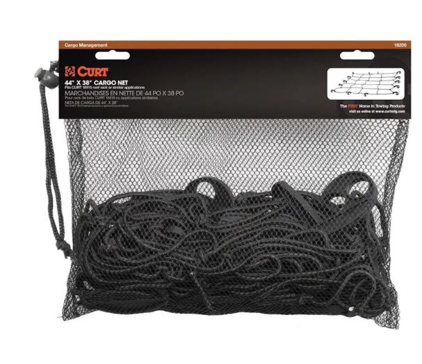 CURT Black Adjustable Cargo Net 44 in. L 1 pk CURT Black Adjustable Cargo Net 44 in. L 1 pk
