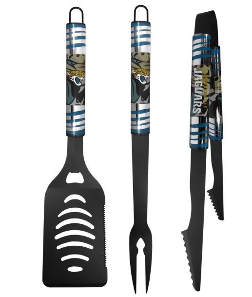 Siskiyou Sports NFL Stainless Steel Multicolored Grill Tool Set 3 pc