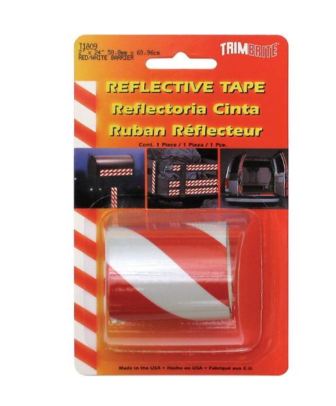 Trim Brite 2 in. W X 24 in. L Red/White Reflective Tape 1 pk