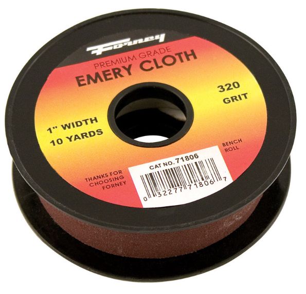 Forney 360 in. L X 1 in. W 320 Grit Emery Sandpaper 1 pk Forney 360 in. L X 1 in. W 320 Grit Emery Sandpaper 1 pk