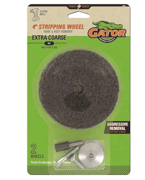 Gator 4 in. Aluminum Oxide Bolt-On Paint and Rust Remover Disc 40 Grit Extra Coarse 2 pk
