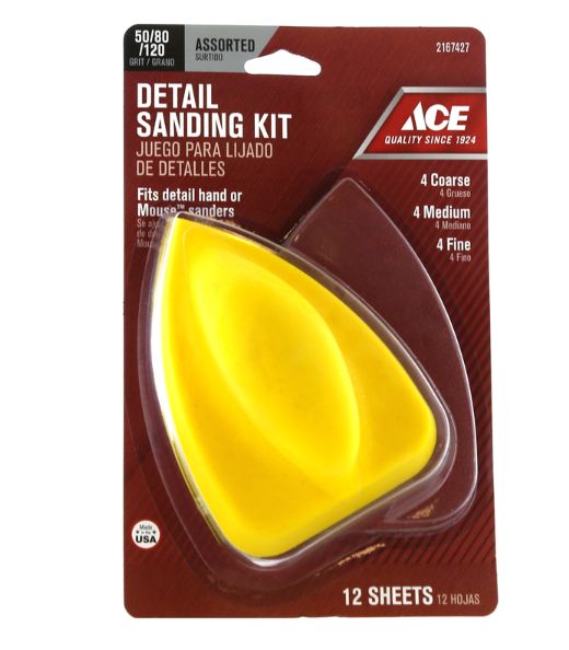 Ace 3-1/2 in. W X 5 in. L Assorted Assorted Grit Sanding Block