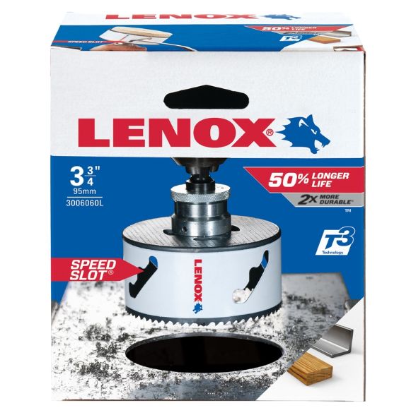 Lenox Speed Slot 3-3/4 in. Bi-Metal 1.5 in. L X 1/2 in. D Hole Saw