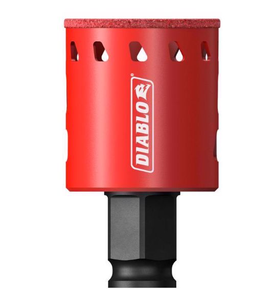Diablo 1-1/2 in. Diamond Grit 5.52 in. L X 1/4 in. D Hole Saw