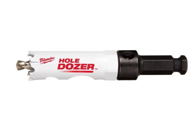 Milwaukee Hole Dozer 3/4 in. Bi-Metal 2.7 in. L X 3/8 in. D Hole Saw with Arbor and Pilot Bit