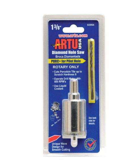 ARTU 1-3/8 in. Carbide Grit 1.3 in. L Hole Saw