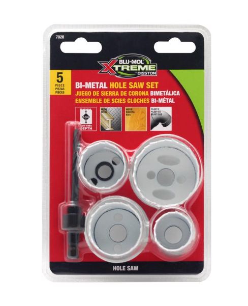 Blu-Mol Xtreme Bi-Metal 1/4 in. D Hole Saw Set