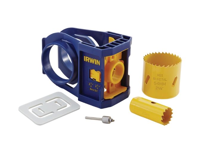 Irwin Bi-Metal 2-3/4 in. L Door Lock Installation Kit Irwin Bi-Metal 2-3/4 in. L Door Lock Installation Kit