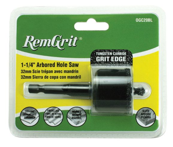 Disston 1-1/4 in. Carbide Grit 1/4 in. D Hole Saw Arbor
