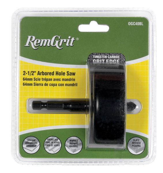Disston RemGrit 2-1/2 in. Carbide Grit 7/8 in. L X 1/4 in. D Hole Saw