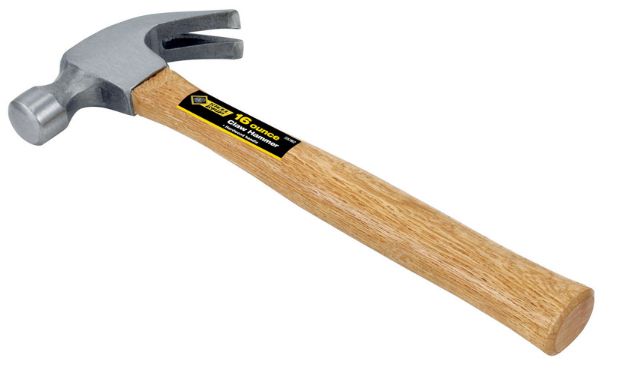Steel Grip 16 oz Smooth Face Claw Hammer Wood Handle