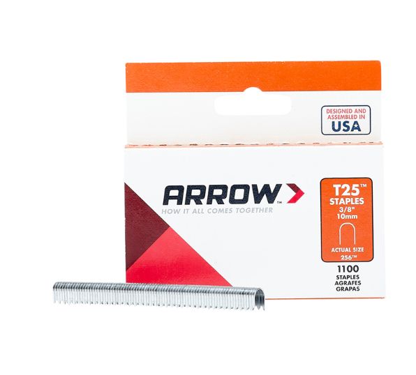 Arrow T25 1/4 in. W X 3/8 in. L Round Crown Wire Staples 1100 pk